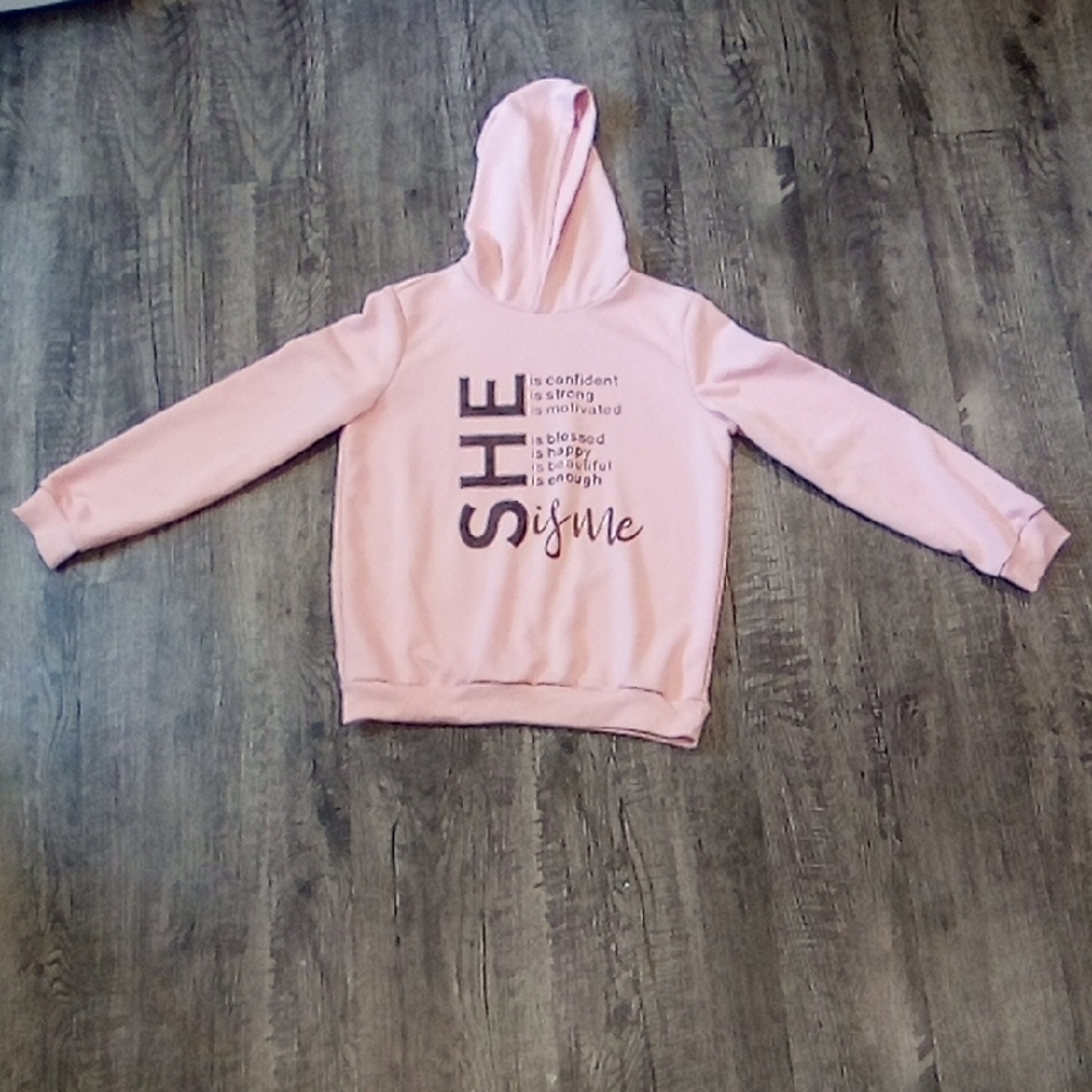 Shein Pink Graphic Hoodie